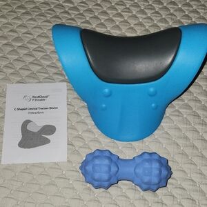 RestCloud Cervical Traction Device with Blue Massager